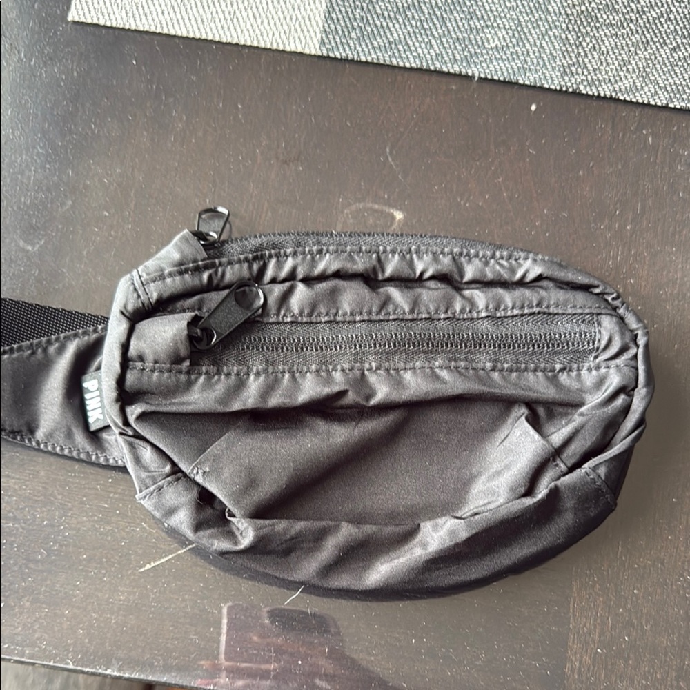PINK Victoria's Secret Black Belt Bag Lightweight and Compact